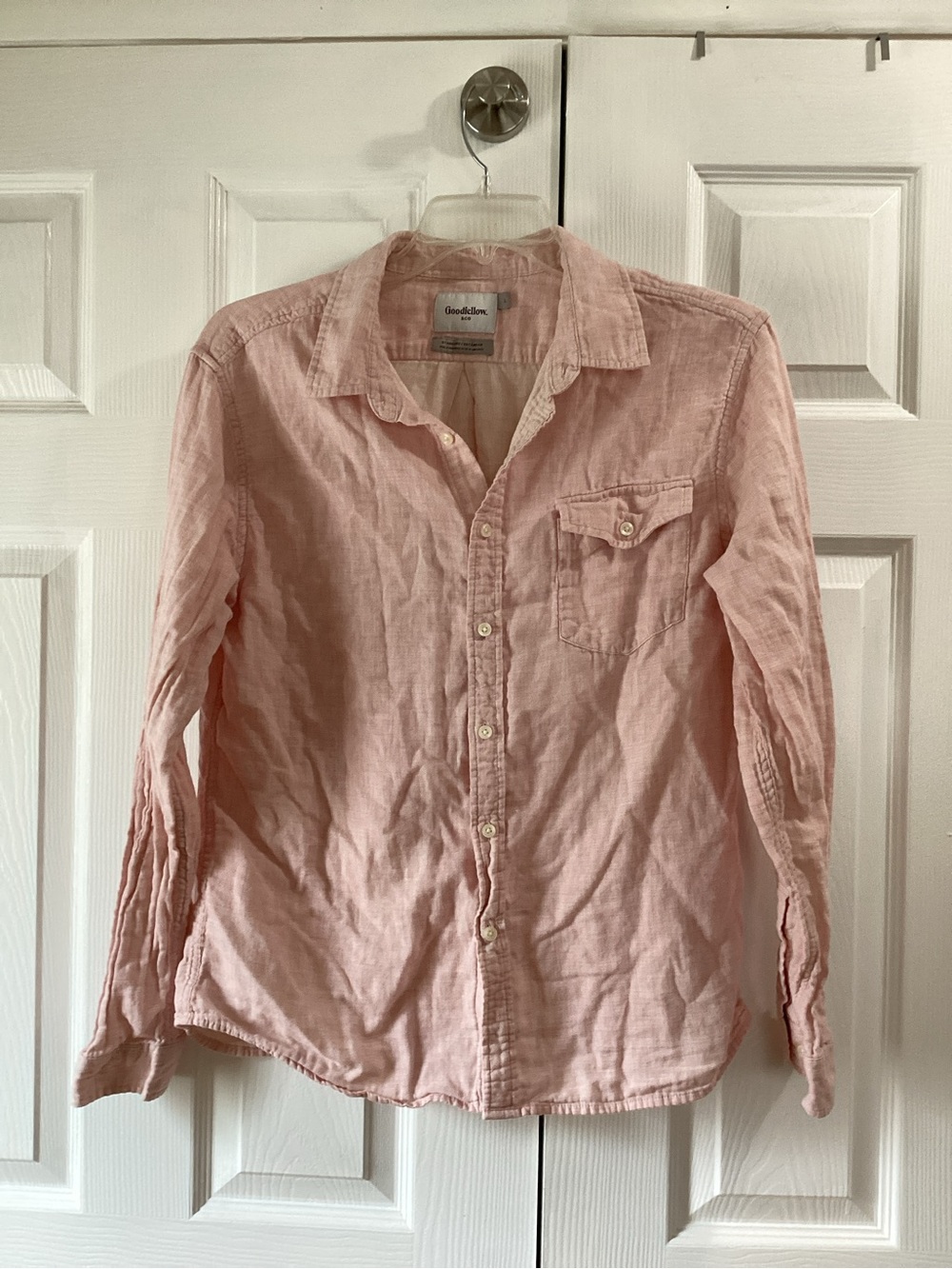 Goodfellow & Co Light Pink Long-Sleeve Button-Down Shirt